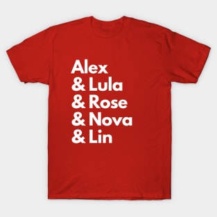 Brooklyn Brujas Character Names T-Shirt